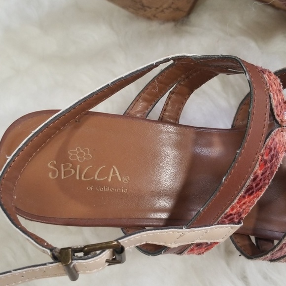 Sbicca of California platform cork shoes heels. 8 - Picture 5 of 8